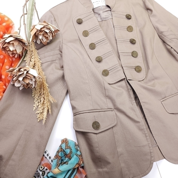 Trina Turk Tan Brown Blazer Sz 10 - Picture 2 of 15